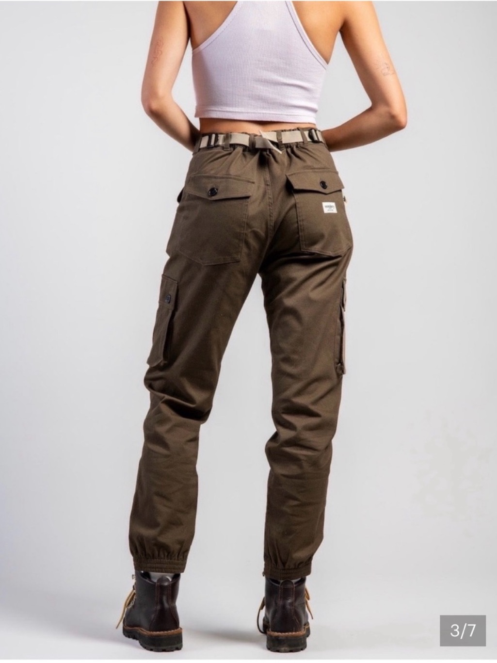 Wondery Outdoors Brown Cargo Jogger Pants For Women - Size Small Short Length — image 2 of 8